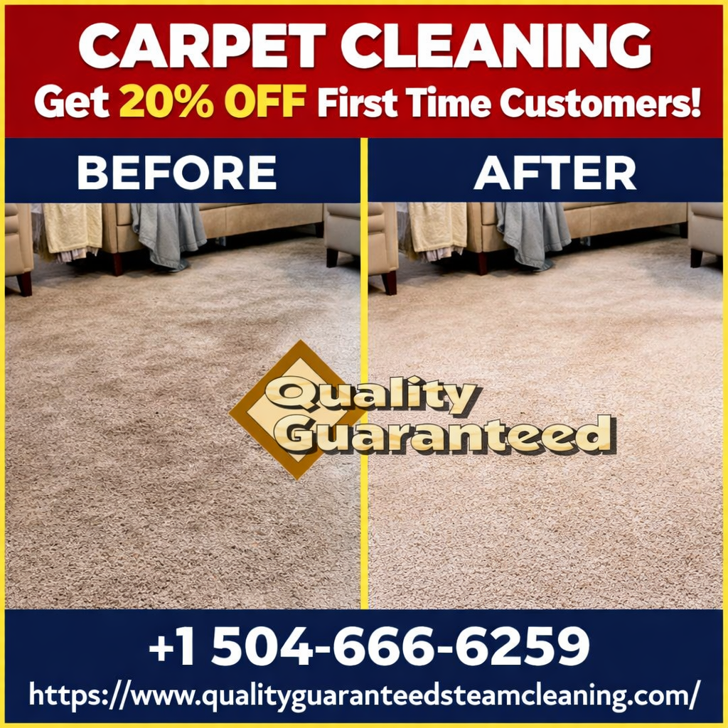 Book Now: Deep Clean Results Today - Get 20% off First Time Customers!