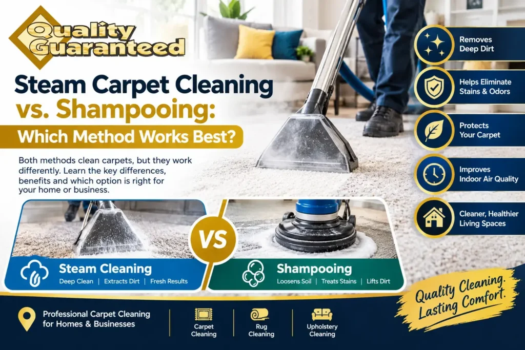 Steam Carpet Cleaning vs. Shampooing: Which Method Works Best?