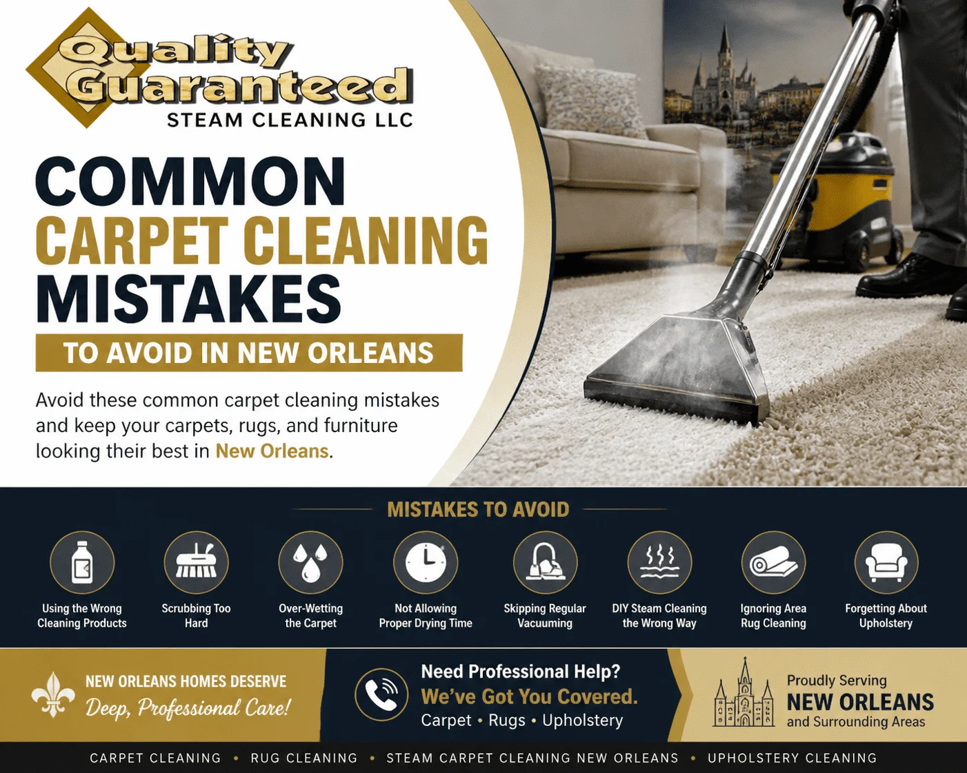 Avoid Carpet Cleaning Mistakes in New Orleans